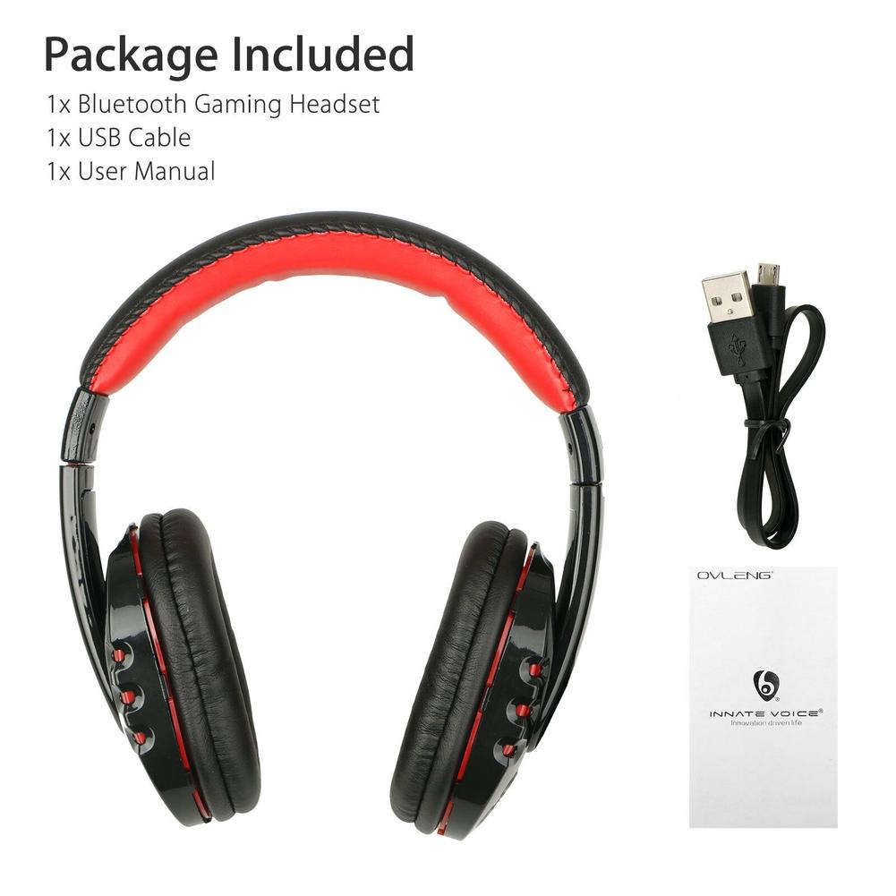 V8-1 bluetooth-kompatible gaming-headsets  v4.2 kabellose stereo-ohrhörer mit mikrofon für pc, smartphone und laptop