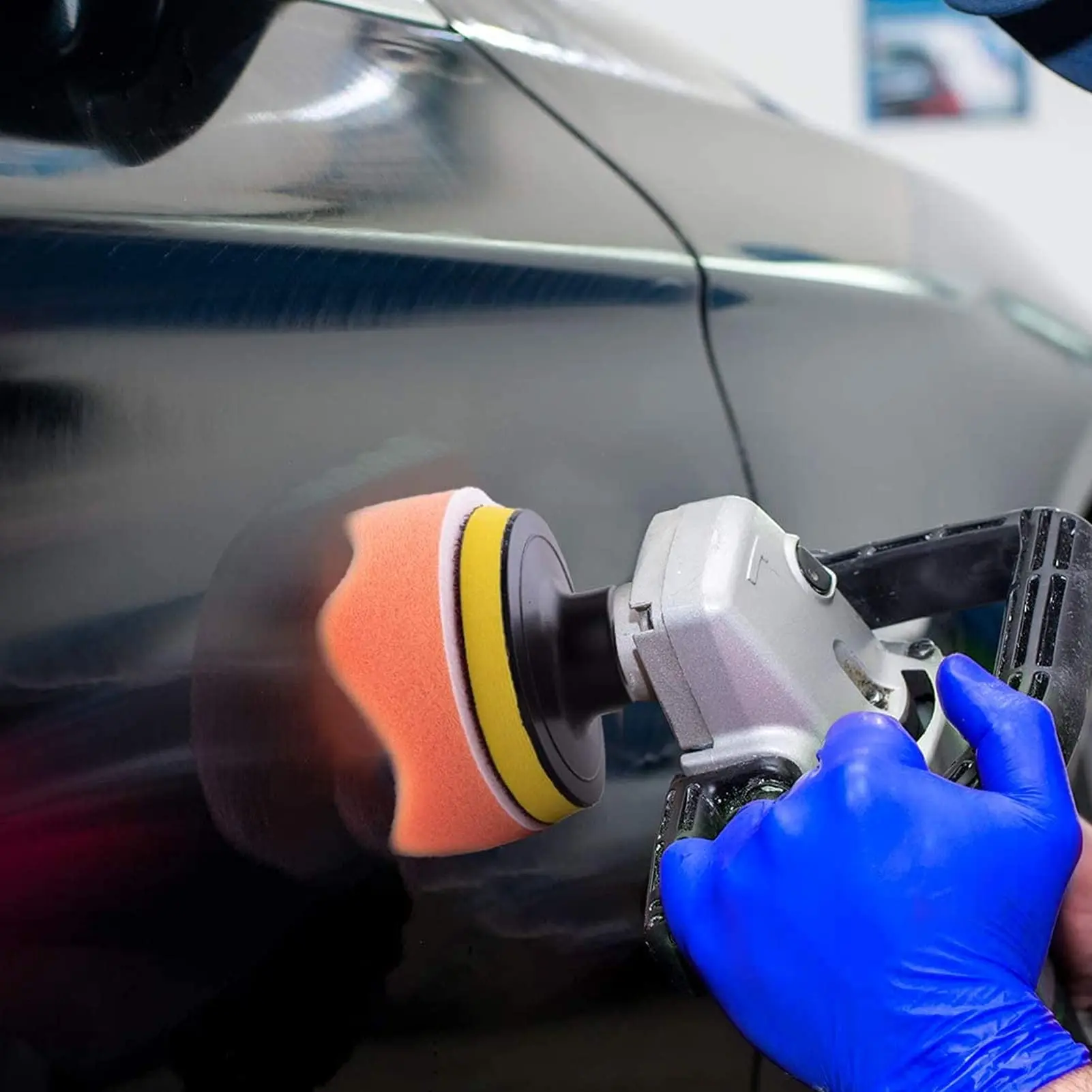 Almohadilla de pulido de 3 pulgadas, esponja para taladro de espuma, almohadillas para pulir, flocado de 80mm, almohadillas amortiguadoras para coche para pulido de detalles, limpieza de encerado, 10 Uds.