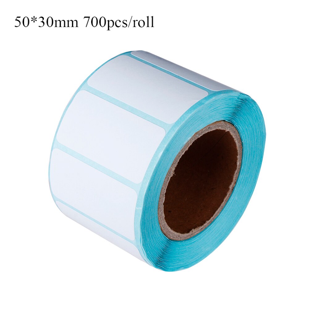 700Pcs/Roll Thermische Sticker Adhesive Papier Blanco Tag Waterdicht Pakket Label Supermarkt Prijs Print Levert Briefpapier Sticke: 50x30mm
