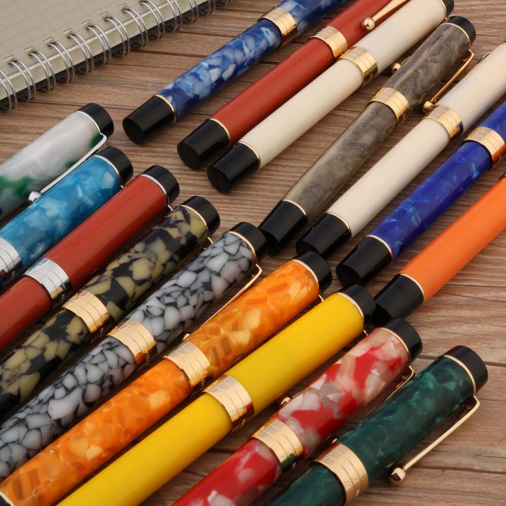 luxury jinhao 100 Fountain Pen Century Tofu Acrylic Retro spinning elegante signature calligraphy fude pen Stationery