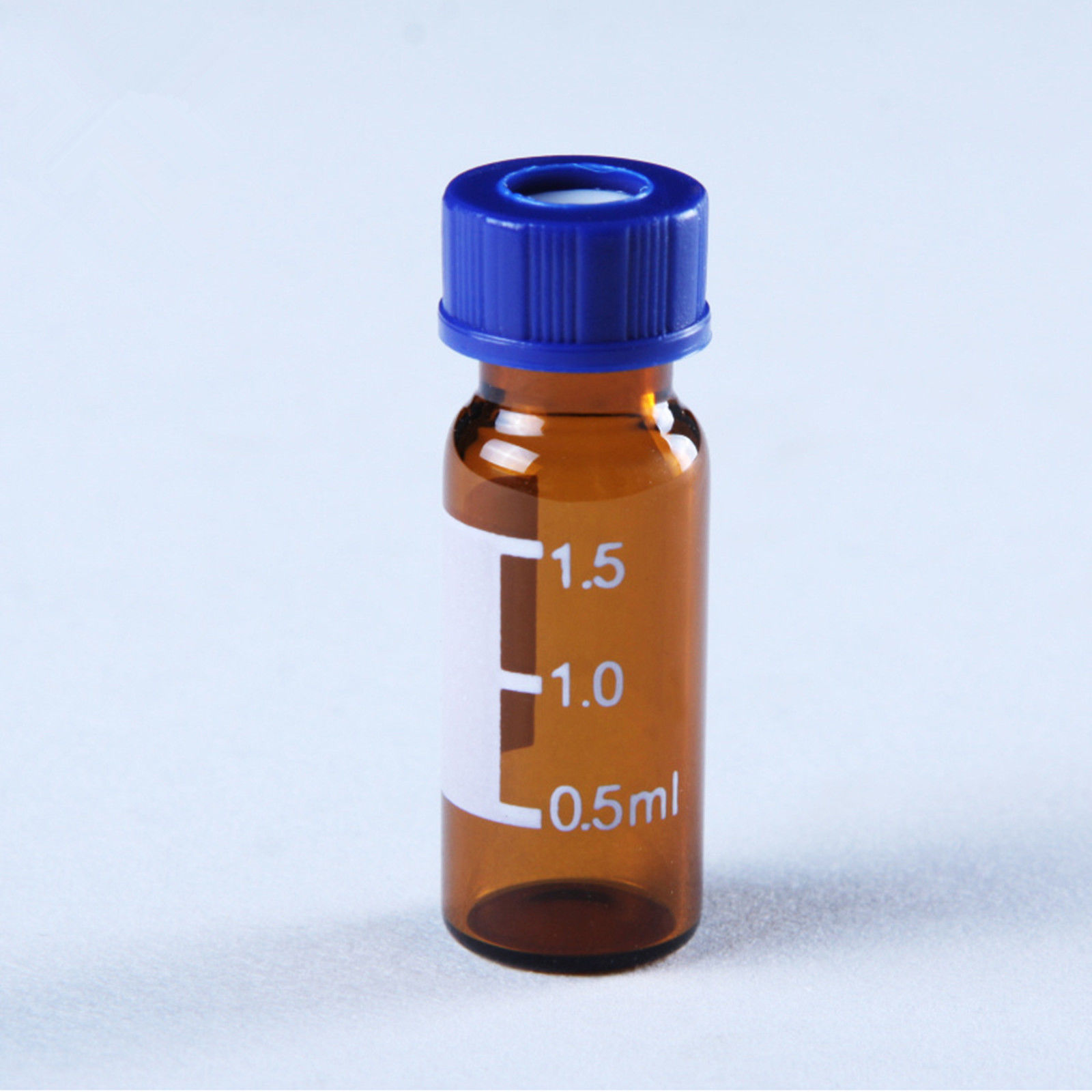 20Pcs 2ml Amber Auto-Sampler Vials Glass Screw Thread Write Spot W/Lid and Seal