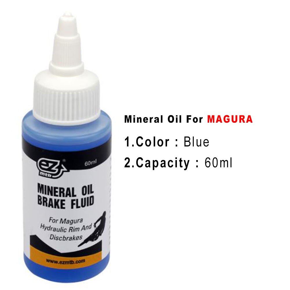 Ezmtb blødningssæt universal cykel hydraulisk skivebremseværktøj mineralolie til shimano / magura / sram / avid / tektro / hayes / giant / formel: Mineralolie blå