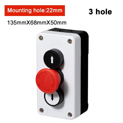 Arrow symbol indicates start and stop self-reset Momentary Waterproof button box switch emergency stop industrial control box: 3-3