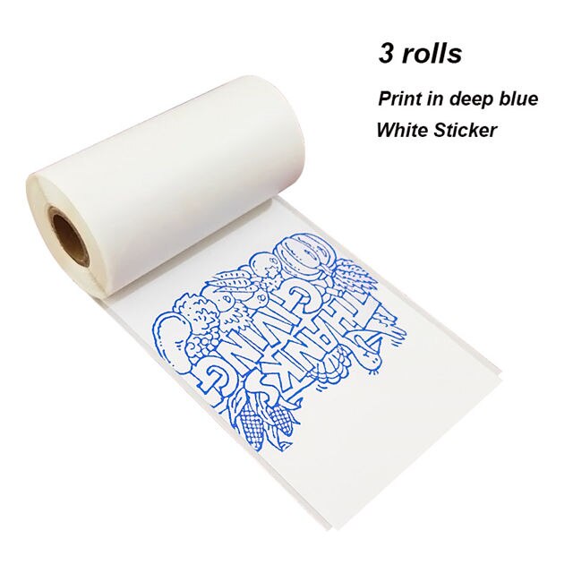 Papier auto-adhésif thermique 57mm, papiers d'étiquettes imprimables pour imprimante de poche M02/M02S/M02Pro, papier Photo autocollant pour iphone: show blue A