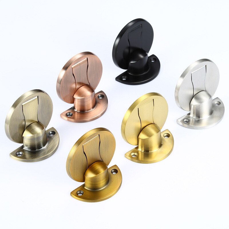 Magnetic Door Stops 304 Stainless Steel Door Stopper Hidden Door Holders Catch Floor Nail-free Doorstop Furniture Hardware