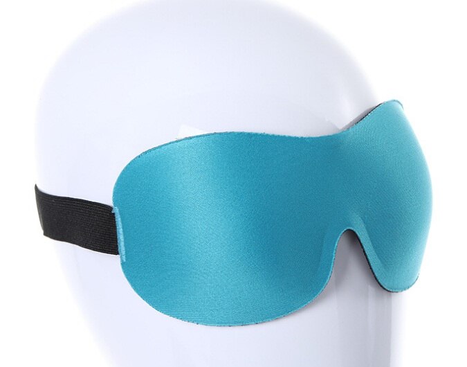 Soft sleeping 3d øjenmaske til rejsehvile bind for øjnene blødt behageligt sovemiddel cover øjenplaster bærbar: Blå