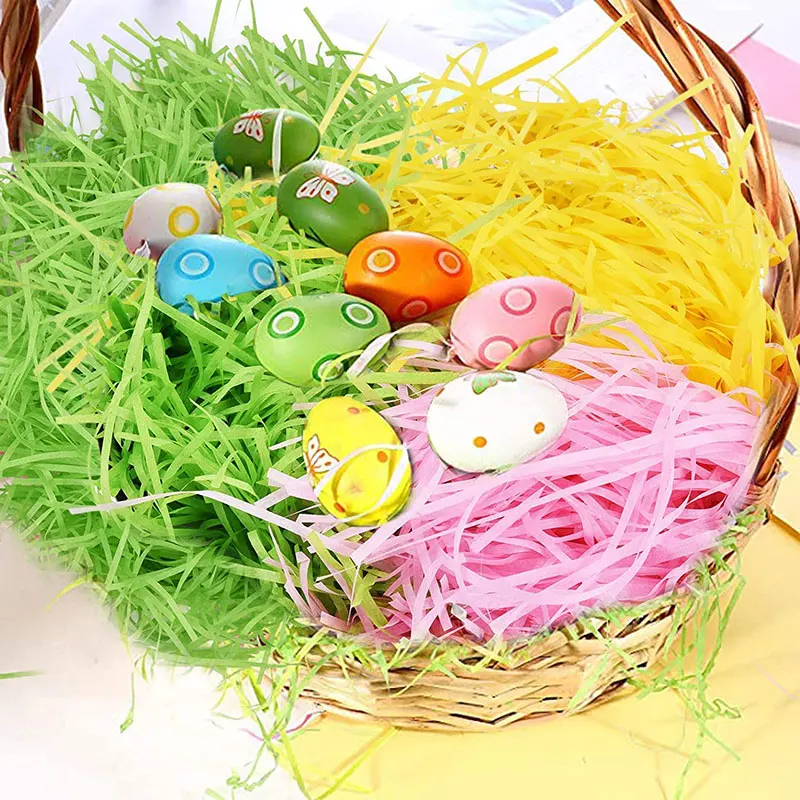 Brins de papier froissé déchiqueté, confettis froissés, bricolage, remplissage de boîte, décor de fête de mariage et de Noël, proximité, 100g
