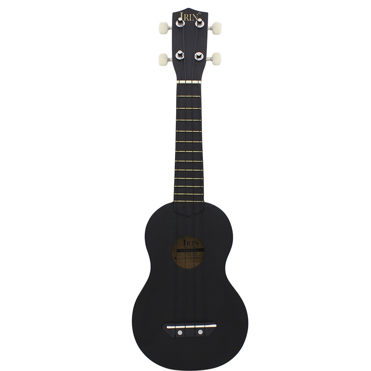 IRIN 4 Strings 21 Inch Acoustic Ukulele 6 Colors Camellia Ukulele Uke Hawaii Mini Guitar Instrument for Kids Beginner: Black