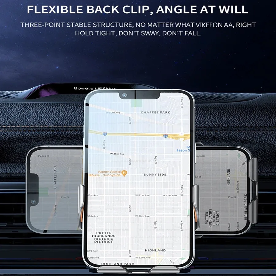 Cargador inalámbrico de coche de 30W, soporte magnético para teléfono de montaje en coche para iPhone 15, 14, 13, 12, Samsung, carga rápida por inducción infrarroja