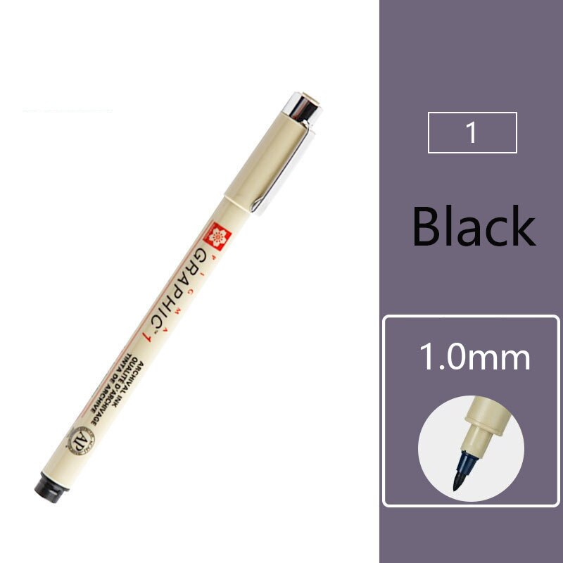 Waterproof Sketch Micron Comics Art Marker Pen Pigment Liner Water Based Drawing Handwriting School Office Japanese Stationery: 1