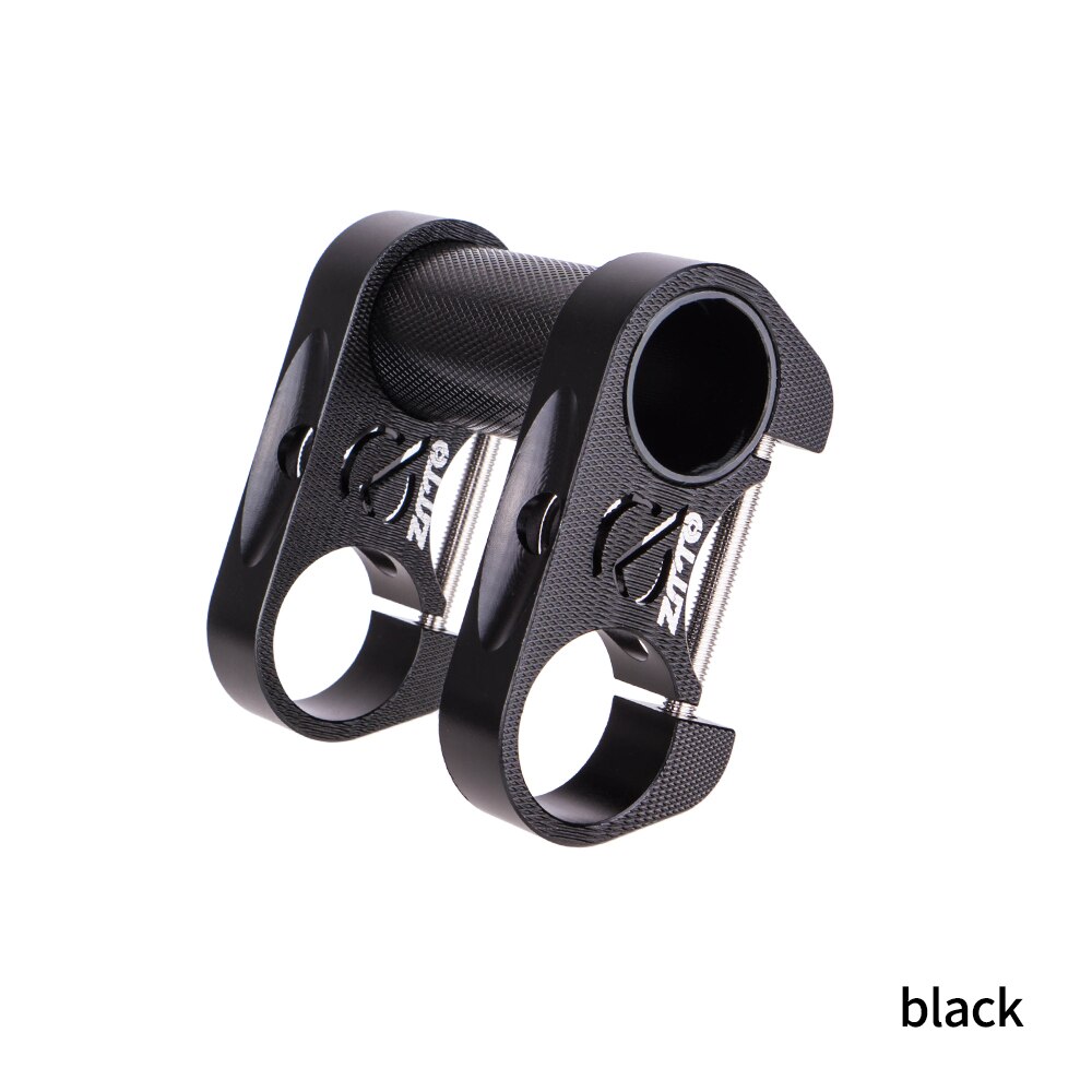 Aluminum Folding Bike Extended Stem Ultralight 25.4mm handlebar Extension 45mm Out front stem Adjustable Riser: Black