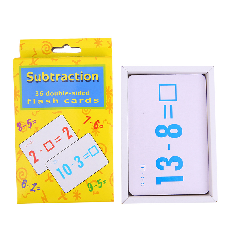 Børn læring legetøj pædagogisk flash matematik undervisningskort for addition subtraktion multiplikation division for 3-12 år gamle børn: Rød