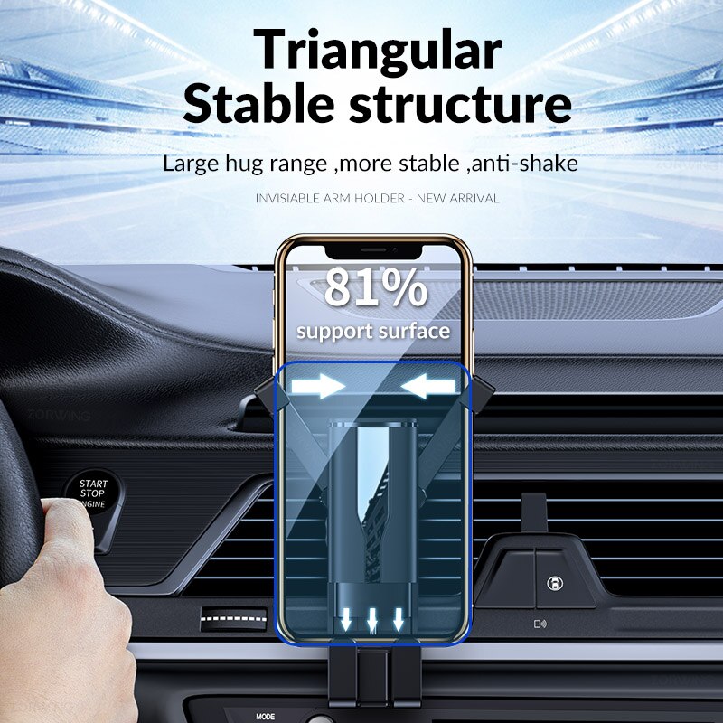 Supporto per auto per il Telefono Air Vent Mount Clip di Cellulare Del Basamento Mobile In Auto Smartphone GPS di Sostegno per Il Iphone 11 Xiaomi