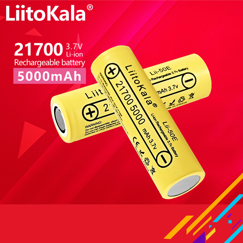 LiitoKala 21700 4800 5000mA Li-ion Battery 3.7V Discharger 35A Power battery High discharge battery E-tools battery