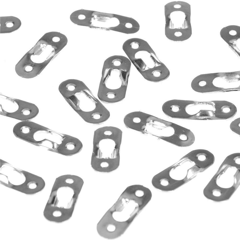 37*15Mm Foto Hangers Metalen Keyhole Hanger Fasteners Voor Fotolijst Meubels Kast Sliver Hanger Foto Haken 20 stks/partij