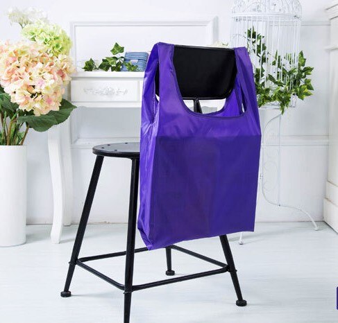 Mulher dobrável verde sacola de compras tote dobrável bolsa bolsas conveniente sacos de compras bolsa de supermercado grande-capacidade: Purple