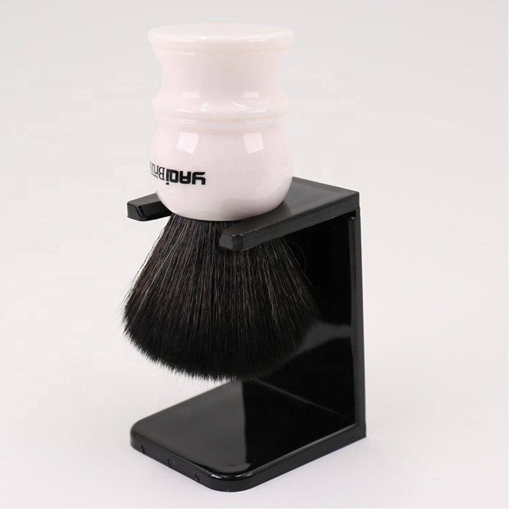 Black Acrylic Shaving Brush And Razor Stand