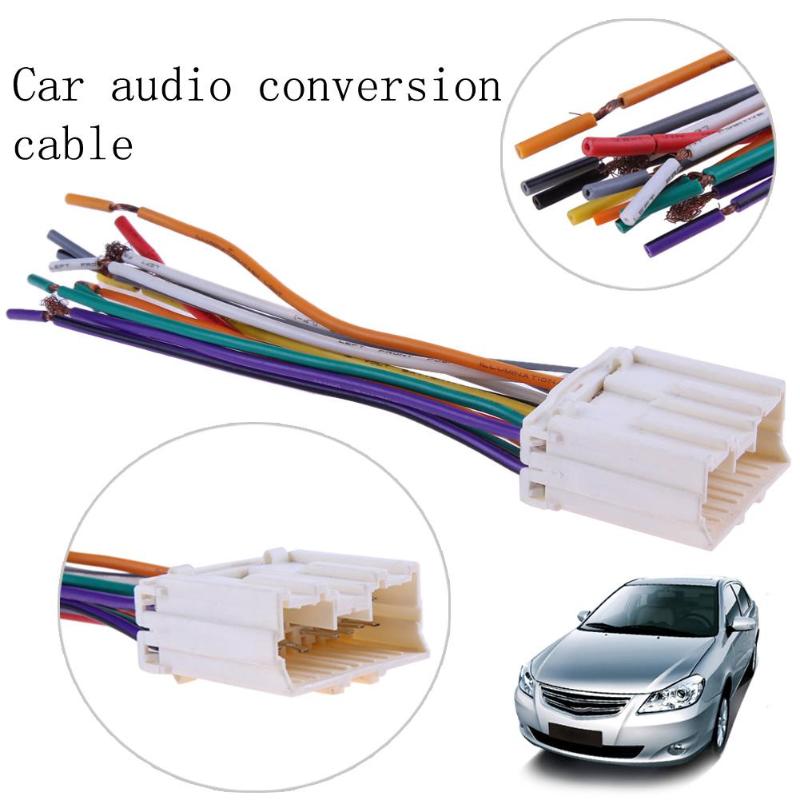 Car Stereo CD Player Wiring Harness Radio Wire Plug 13Pin Terminal Connector Cable for Mitsubishi for JOYEAR for Souest-Lioncel
