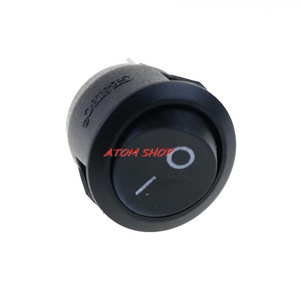 5 x KCD1-2 Round Black 2 Pin SPST ON-OFF Rocker Boat Switch 12V Snap + Waterproof Coat YUANZUO