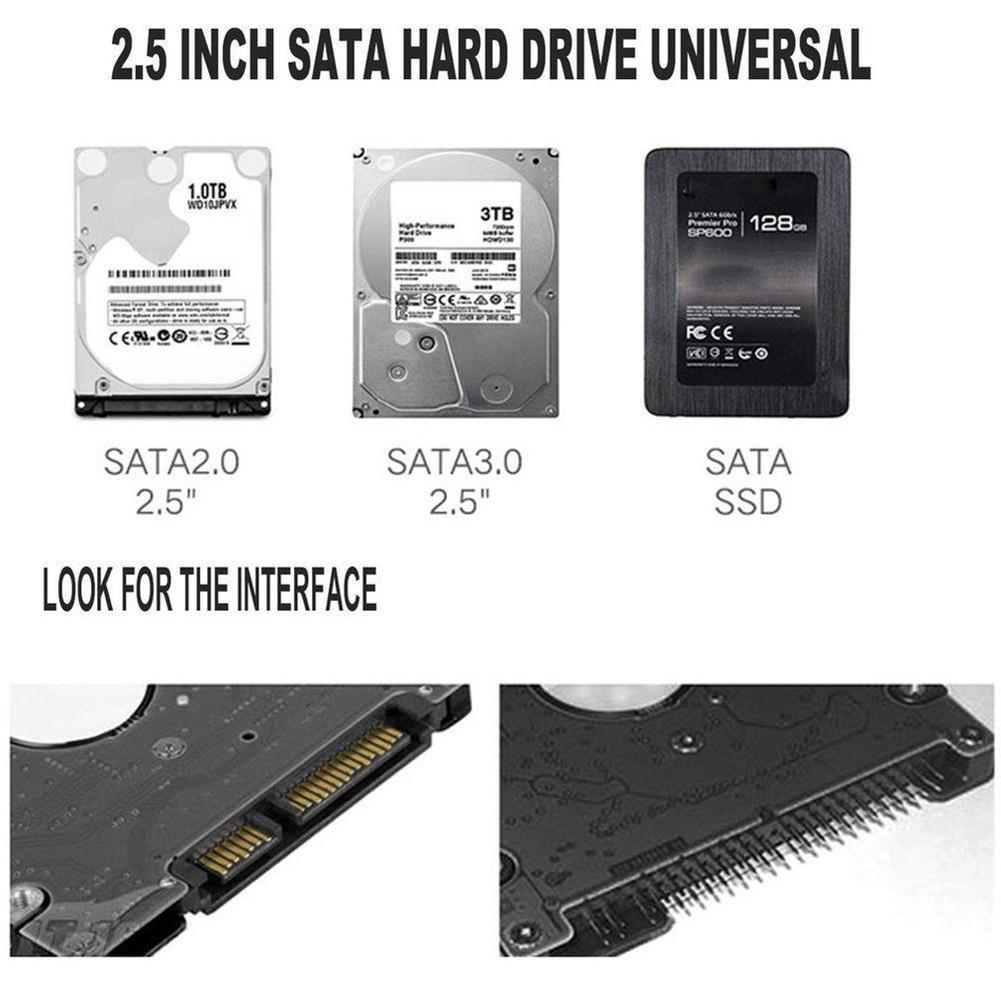 2,5 pulgadas USB 3,1 UASP tipo C a Sata 3,0 Funda de disco duro carcasa de disco duro caja para