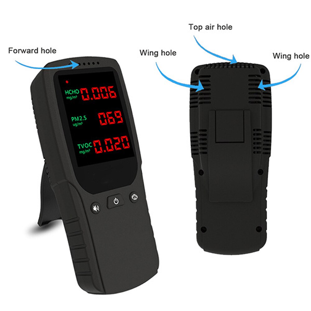 Gas Analyzer Air Monitor Digital Tube Screen Display PM2.5 HCHO TVOC Multifunction Meter Air Home Detect Tool