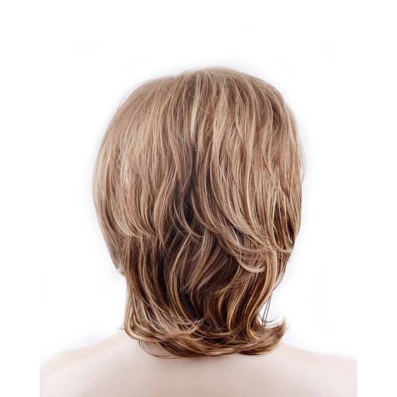 Hairjoy kvinnor kort lager fluffigt lockigt värmebeständigt syntetiskt hår peruker 6 färger tillgängliga