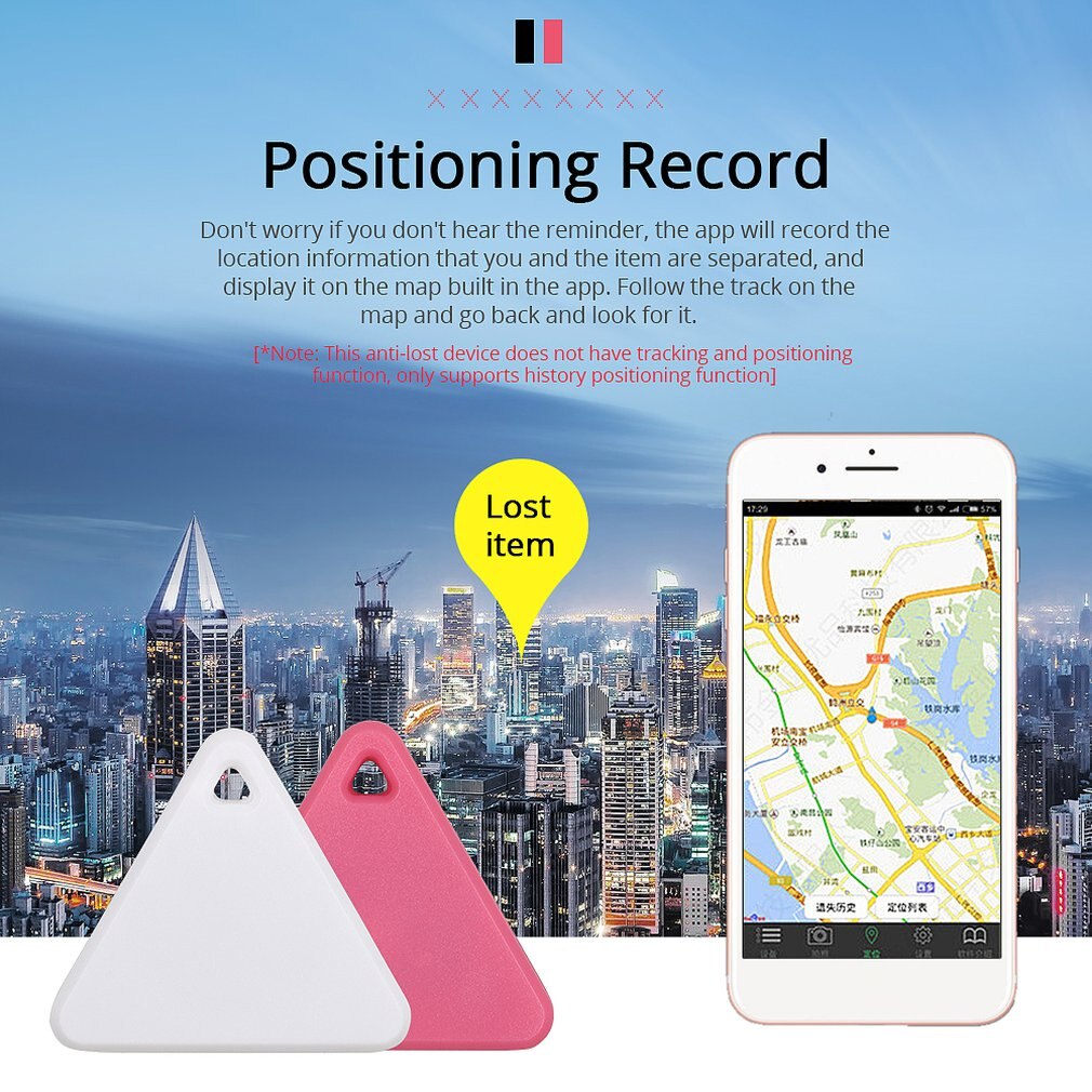 1 pcs Triangle anti-lost device Two-way anti-lost locator object finder tracker wireless anti-lost Selfie