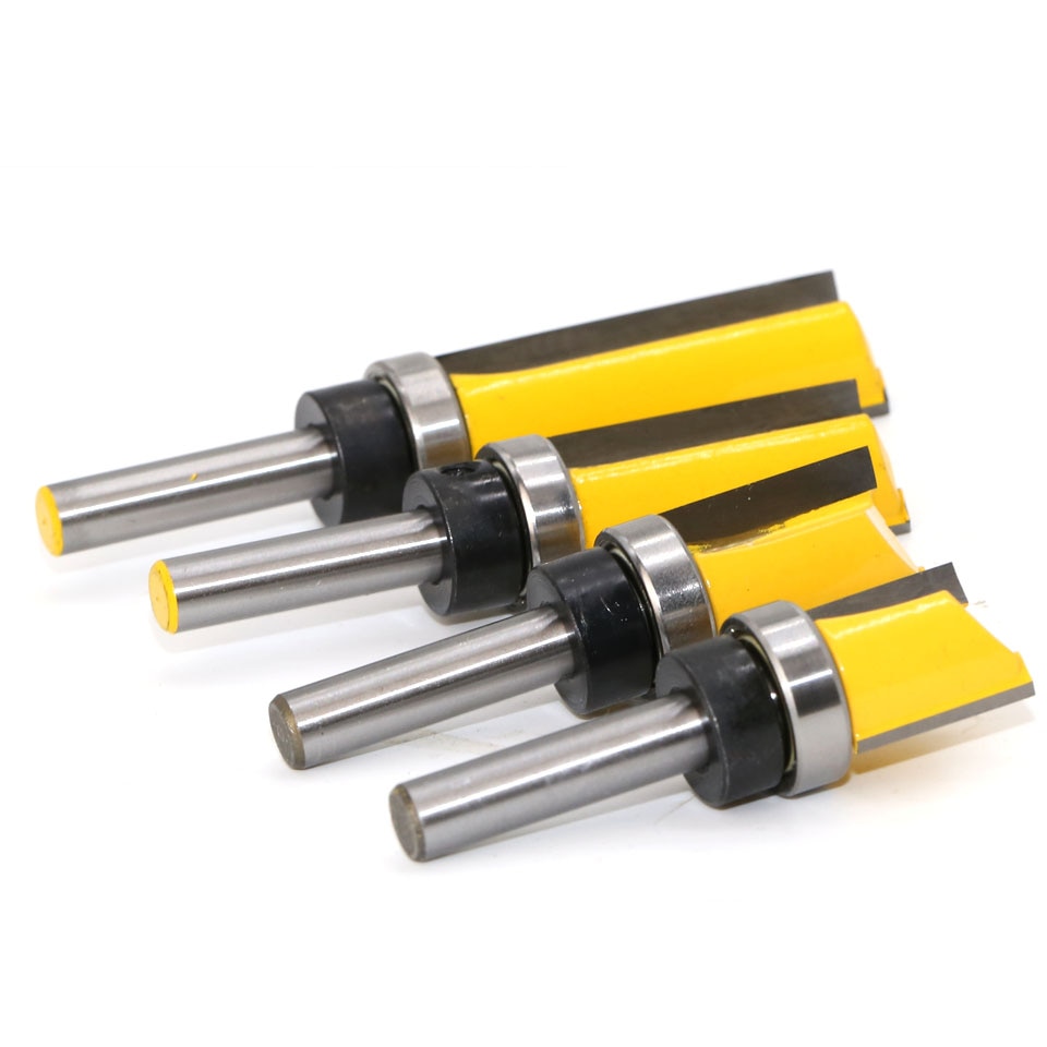 8Mm Schacht Template Trim Scharnier Pengaten Router Bit Rechte Frees Trimmer Reiniging Flush Trim Tenon Houtbewerking Gereedschap