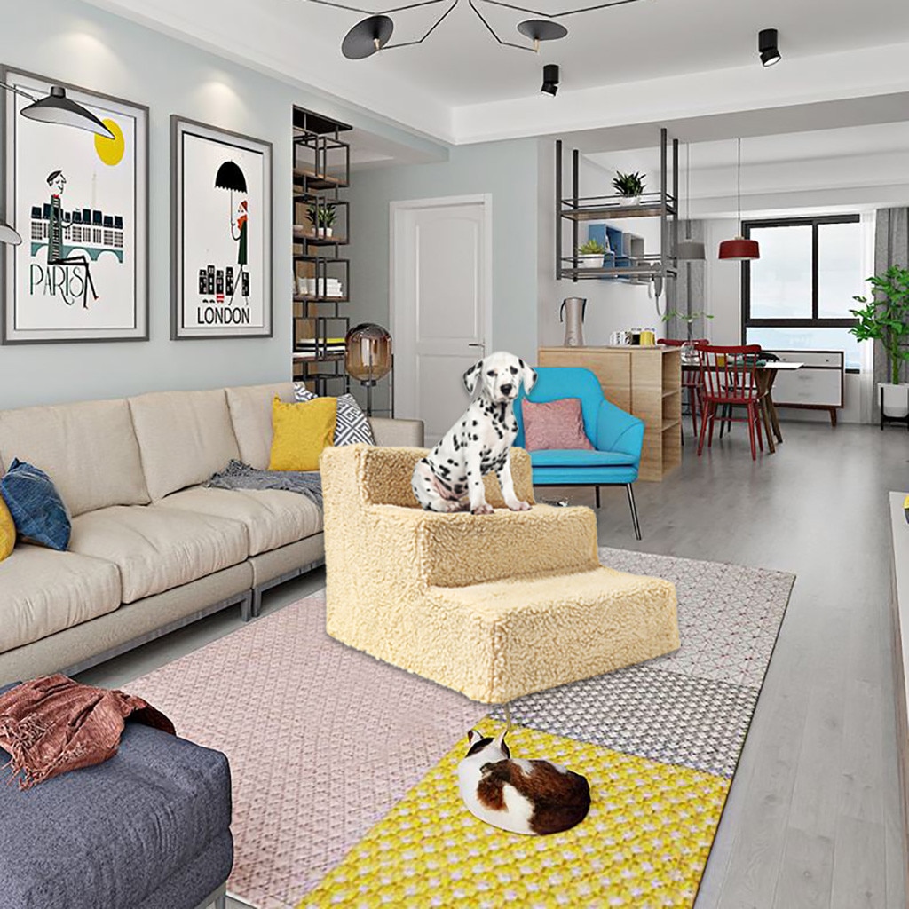 Cama para mascotas escaleras para mascotas 3 escaleras casa para perros cachorro gato cama pasos de malla plegable desmontable cama para mascotas gato rampa para perros suministros para cachorros