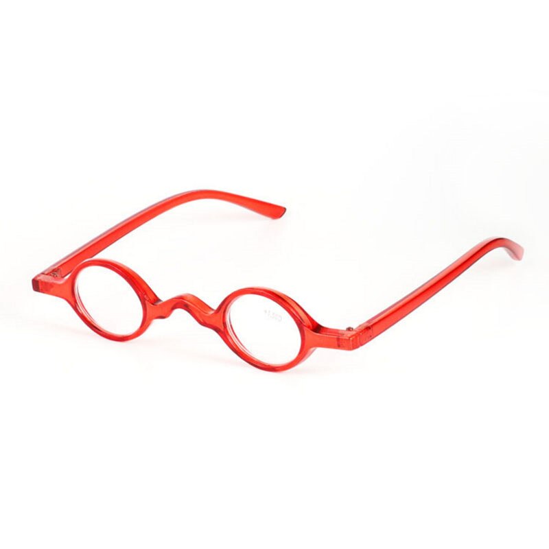 Vrouwelijke Vintage Ronde Mini Leesbril Kleine Plastic Brillen Frame Vrouwen Mannen Presbyope 1.5-3.5 R134