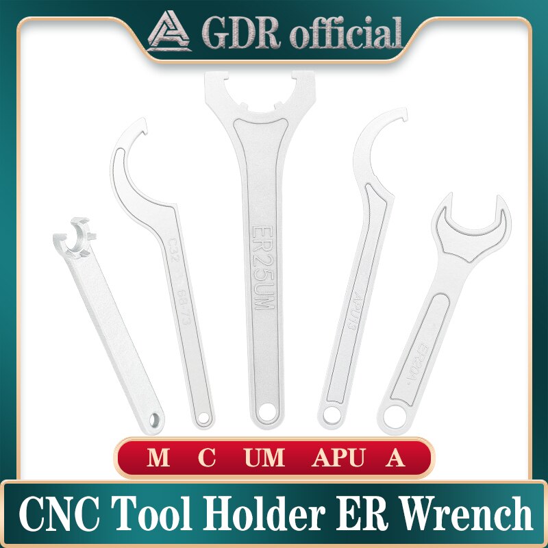 ER Collet Chuck ER8A ER11A ER16A ER20A ER25UM ER32UM ER40UM Nut Wrench Collet Chuck Tool Lathe Tools ER Spanner