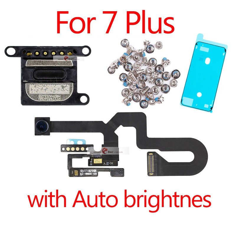 1pcs Proximity Sensor Light Flex Cable For iPhone 7 8 Plus 5.5 Front Camera with screws earpiece Assembly: 7Plus With  bri 1set