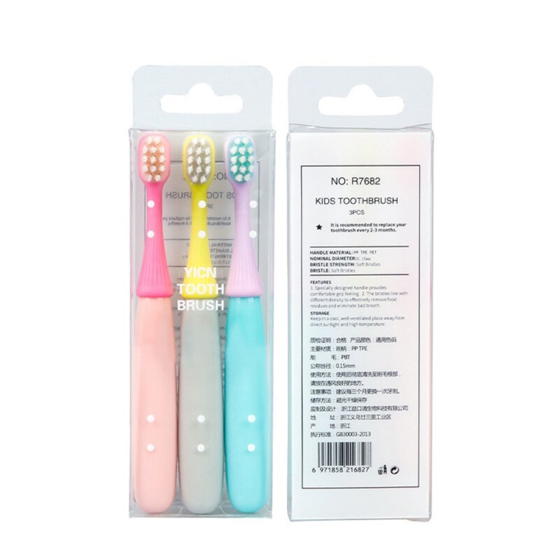 3Stck/Bausatz freundlicher Zahnbürste niedlich Karikatur Bär Kaninchen Silikon Weiche Zahn Pinsel Anti Unterhose Tragbare Zähne Pinsel Für freundlicher Baby