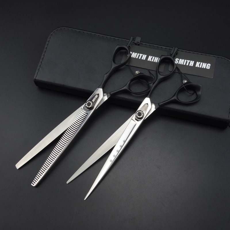 SMITH KING 8" PET Dog GROOMING SCISSORS Cutting shears&Thinning Shears Elastic paint handle + kits SUSP440C K229
