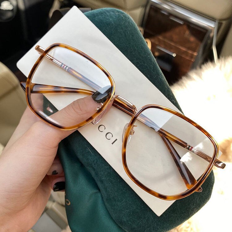 women square polygon glasses for girl female metal frame glasses plain glasses Nearsighted Eyewear Glasses -1.0 -2.5 -2