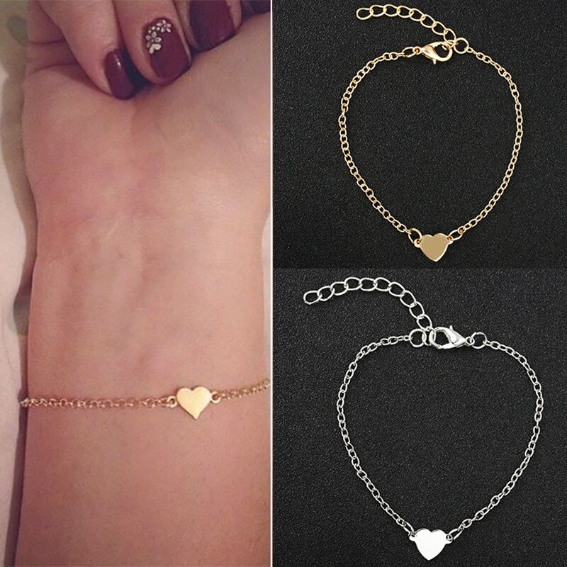 Charmante Hart Hologram Armbanden Voor Vrouwen Meisjes Goud Zilver Kleur Metalen Armbanden Statement Sieraden