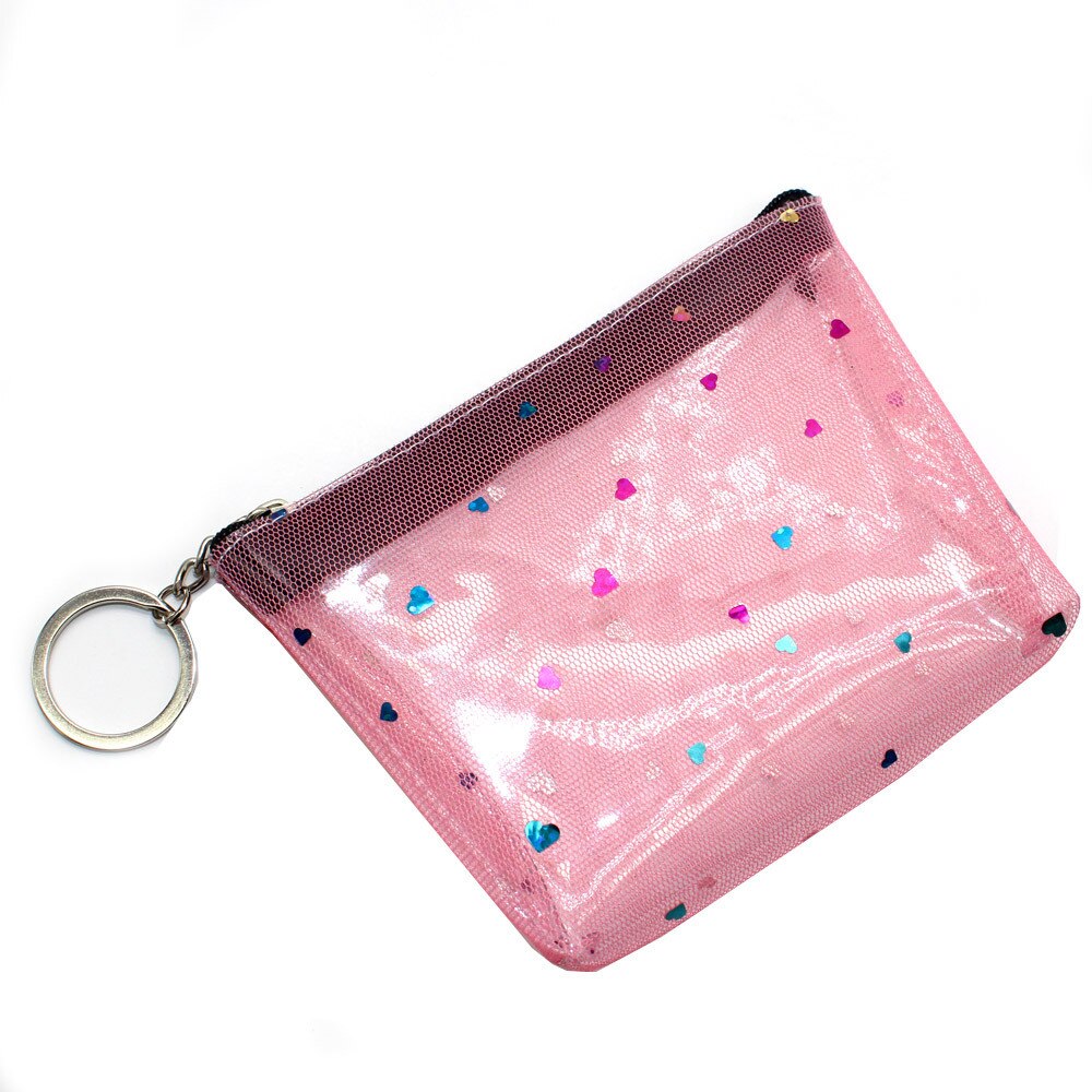 transparent Frauen Karte fallen Visitenkarte Halfter Männer Kreditkarte Tasche Ich würde Karte Mini Brieftasche Mädchen Geldbörse: Rose rot