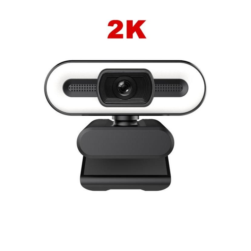 4K HD Webkamera Kostenloser Stock Ring Licht Schönheit Computer Kamera Autofokus Video Konferenz Netz Kamera Für Internet Berühmtheit Live: 2K