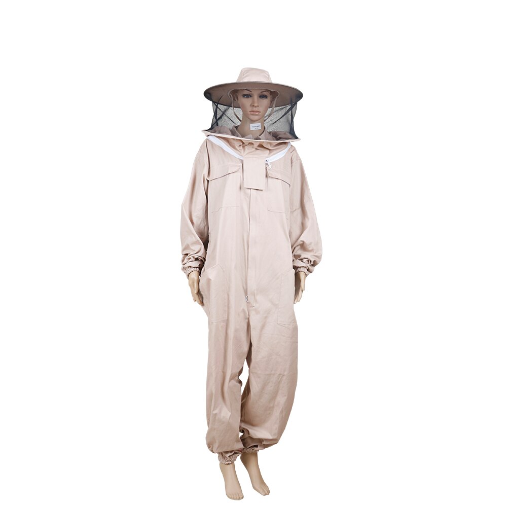 Bijenteelt Koffie Kleur Overall Kleding Vervanging Hoed Full Body Pak Unisex Siamese Bee Kleding Voor Imker: Xxl