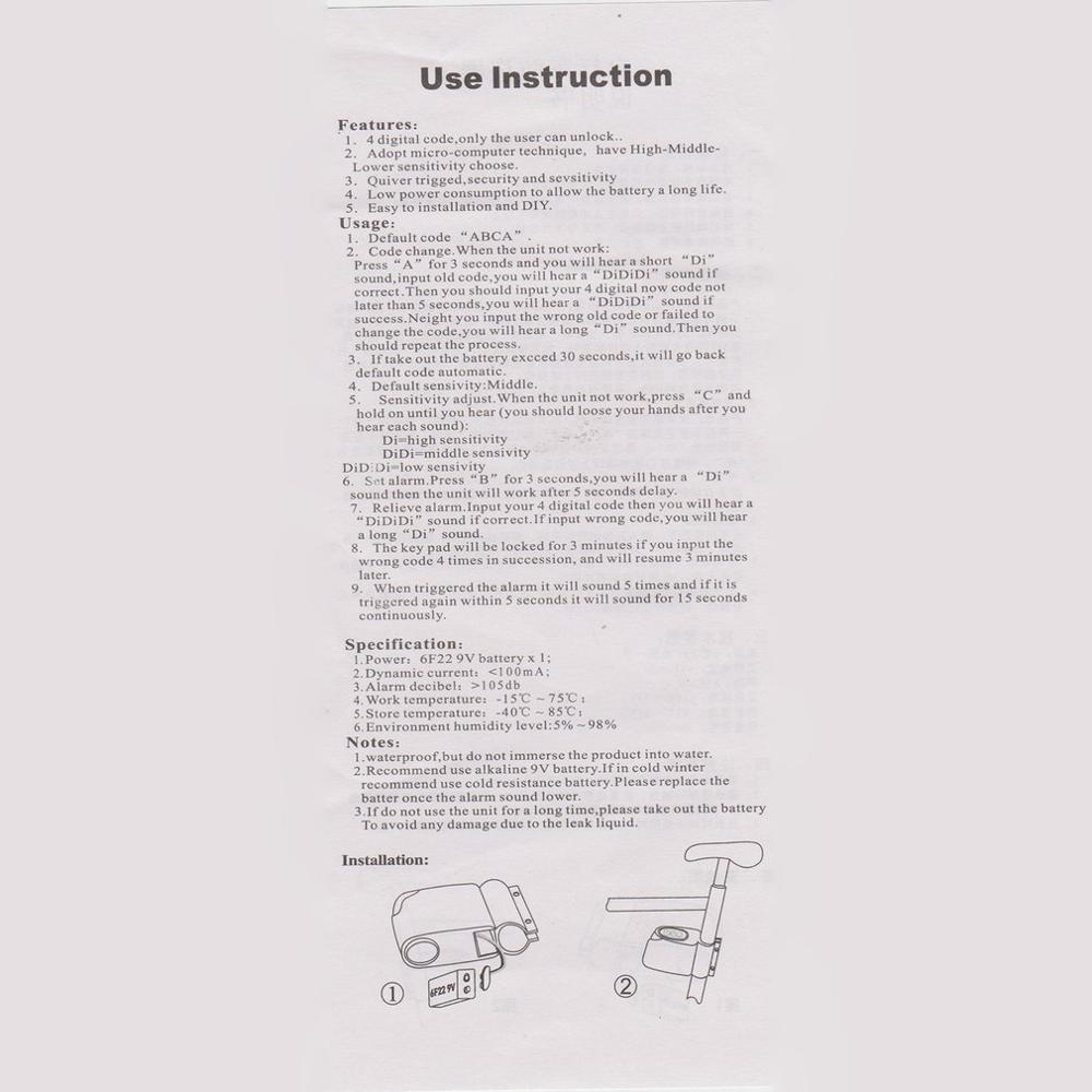 Wireless Alarm Bicycle Mountain Bike Anti Theft Device Prevent Loss Security Waterproof Black Anti-theft Device