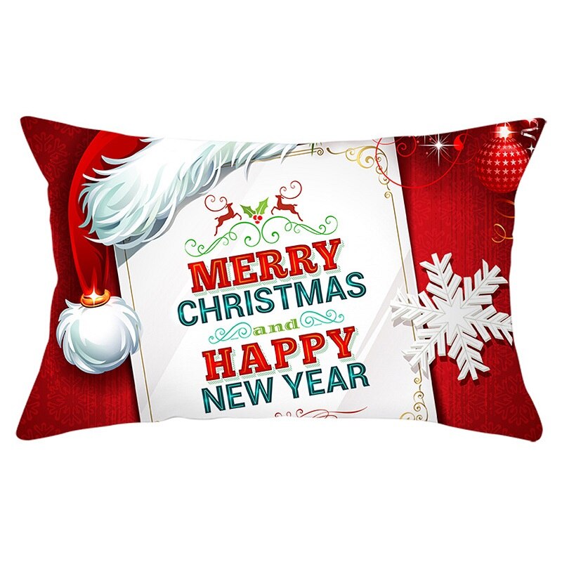 Juledekoration pudebetræk polyester glædelig jul kaster lændehynde pudebetræk juletræ pudebetræk 30*50cm/44*44cm: 3