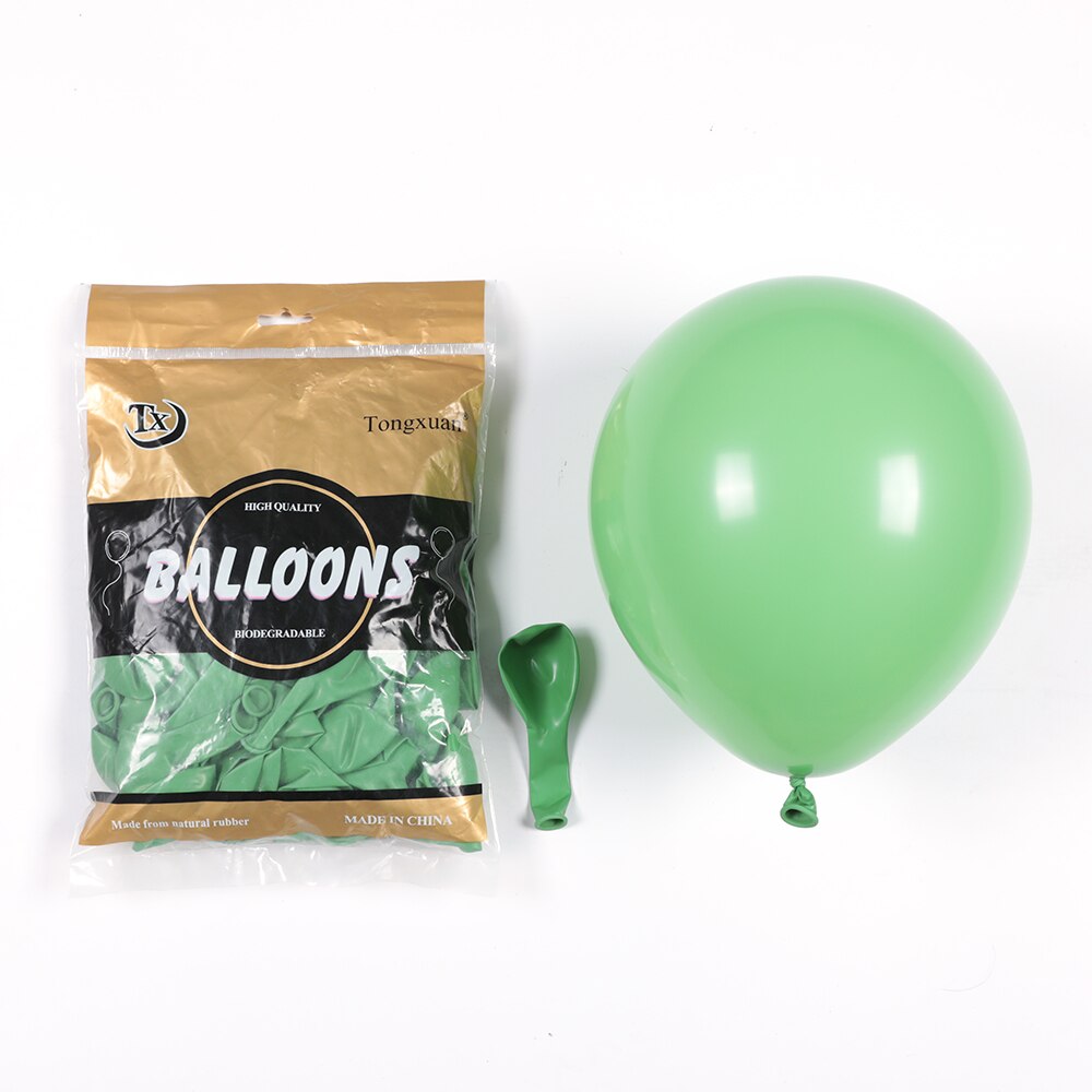10 st 10 tum metalliska latex ballonger mörkgröna runda globos uppblåsbara helium ballong födelsedagsfest dekoration tillbehör: Vårgrön