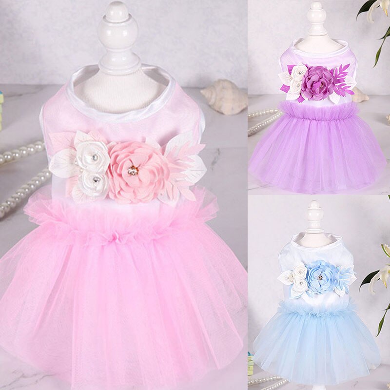 Beautiful Princess Dress Pet Dress Comfortable Cupcake Dress Cute Durable Puppy Dog Accessory Dog Skirt Dog Dress Colorful