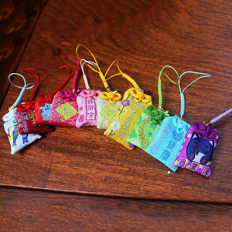 1 Pcs Traditionele Omamori Fortuin Huwelijk Liefde Succes In Wok Veiligheid Gezond Good Luck Hanger Sleutelhanger Leuke Aanwezig