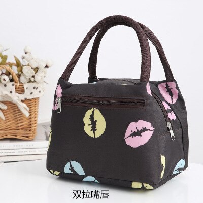 Lunch Box Portable Functional Pattern Cooler Portable Insulated Canvas Lunch Bag Thermal Food Picnic Lunch Bags For Women Kids: shuanglazuichun