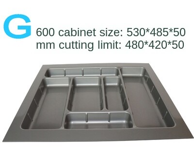 Kitchen Cabinet Chopsticks Tableware Storage Box Plastic Drawer Internal Lattice Partition Tray ABS Drawer Cutlery Tray: Light Grey