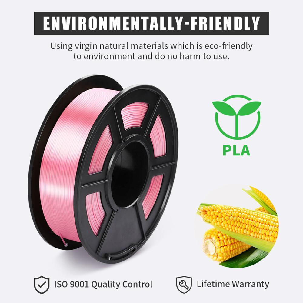 3d printing pink PLA 3D Printer Filament Silk 1.75mm 1KG 2.2LBS Spool Widely Compatible 3D Printing Metal Silver Feeling