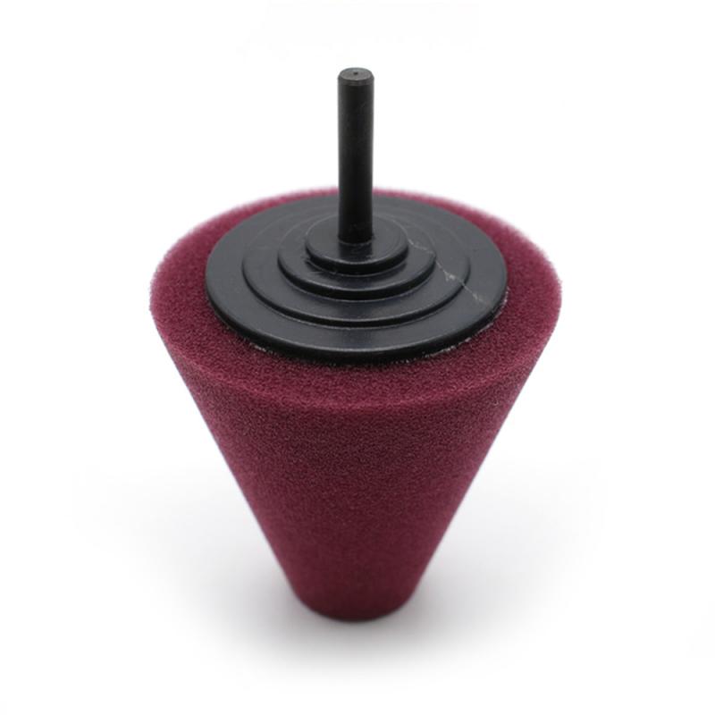 Pulidor de espuma de pulido para coche, cono de esponja para pulir, almohadilla de espuma para neumáticos, herramienta para cubo de rueda, máquina pulidora, cubo de rueda, herramienta de limpieza de disco: Red