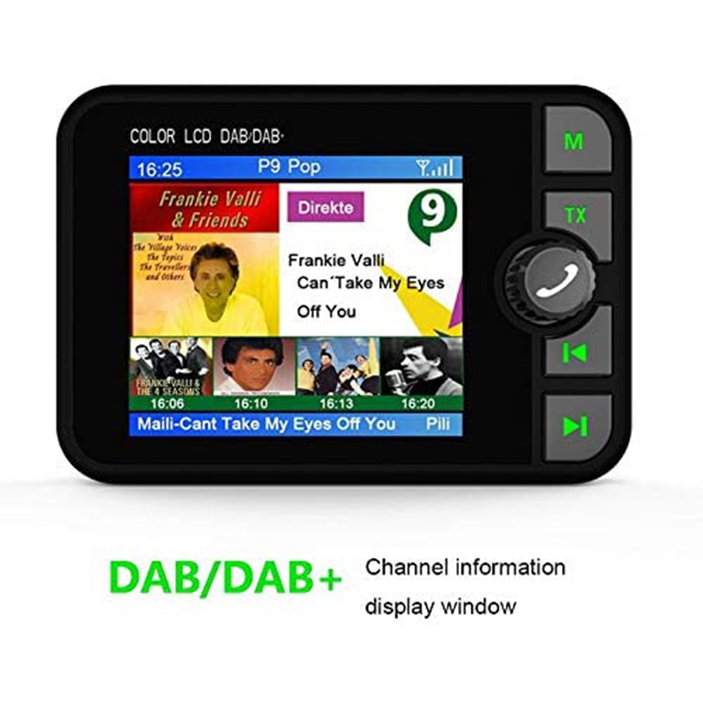 In Car DAB+ Digital Radio Adapter FM Transmitter Bluetooth Receiver