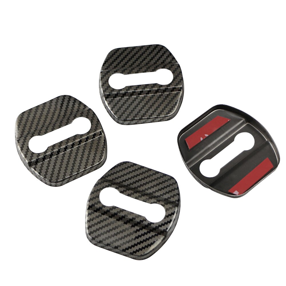 Xburstcar for Nissan X-trail Xtrail T32 - 4Pcs/Set Car Door Lock Protective Cover Doors Lock Trim Accessories: Carbon Black